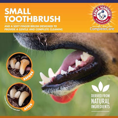 Arm & Hammer Complete Care Puppy Dental Kit, Chicken Flavor Enzymatic Dog Toothpaste, Toothbrush, & Microfiber Brush, Baking Soda + Calcium, Enhanced Formula, 2.5oz - 2 Pack