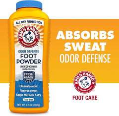 Arm & Hammer Foot Powder for Shoes & Feet, Talc-Free Odor & Moisture Control for Men & Women, 7 oz (3 Pack)