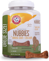 Arm & Hammer for Pets Nubbies Dental Treats Value Size - Baking Soda & Calcium Dog Dental Chews, Helps Scrub Plaque & Tartar While Chewing, Chicken Flavor, 139 Count, 52.8 Oz - 6 Pack