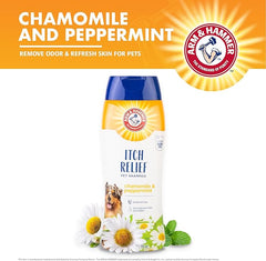 Arm & Hammer for Pets Itch Relief Shampoo, Chamomile and Peppermint Scent | Professional Quality Dog Itch Shampoo, Free of Sodium Lauryl Sulfate & Parabens, 20 Fl Oz - 6 Pack