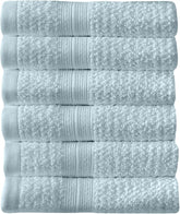 Arm & Hammer Quick Dry Washcloth Set, 6 Piece, Light Blue