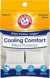 Arm & Hammer Cooling Comfort Zippered Pillow Protector, 2-Pack, Standard/Queen