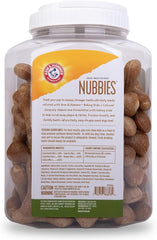 Arm & Hammer for Pets Nubbies Dental Treats Value Size - Baking Soda & Calcium Dog Dental Chews, Helps Scrub Plaque & Tartar While Chewing, Peanut Butter Flavor, 139 Count, 52.8 Oz