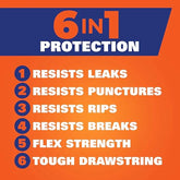 Hefty Ultra Strong 30 Gallon Trash Bags, Large Bags 30 Gallon Size, Multipurpose, Break Resistant Drawstring Closure, Resists Leaks, Punctures, Tears, Black, Fabuloso Scent, 50 Bags (Pack of 3)