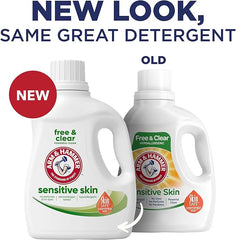 ARM & HAMMER Sensitive Skin Free & Clear Liquid Laundry Detergent, 105 fl oz, 105 Loads