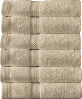 Arm & Hammer Performance Towel Washcloth Set, 6 Piece, Khaki