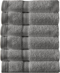 Arm & Hammer Performance Towel Washcloth Set, 6 Piece, Grey
