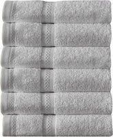 Arm & Hammer Performance Towel Washcloth Set, 6 Piece, Light Grey