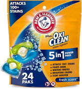Arm & Hammer plus OxiClean 5-in-1 Power Paks, 24 Count (Packaging may vary)