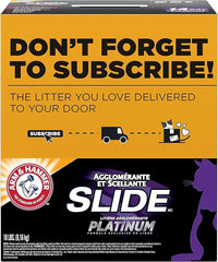 ARM & HAMMER Clump & Seal Slide Platinum Multi-Cat Clumping Cat Litter,14-Day Odor Control,EZ Clean Technology,18 lbs – No Scrubbing,Powerful Odor Eliminator,(Pack of 2)