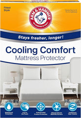 Arm & Hammer Cooling Comfort Fitted Mattress Protector, Queen