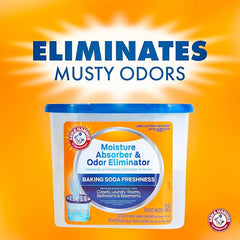 Arm & Hammer Fragrance Free Refillable Moisture Absorber and Odor Eliminator 14 oz. Tub