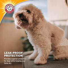 Arm & Hammer for Pets Male Dog Wraps, X-Small 12ct | Super Absorbent Dog Wraps for Male Dogs | Arm & Hammer Baking Soda Enhanced Doggie Diapers for Odor Control, Dog Diapers Male, Male Dog Diapers