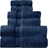 Arm & Hammer Quick Dry Bath Towel Set, 6 Piece, Dark Blue