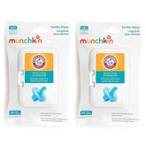 Munchkin Arm & Hammer Pacifier Wipes - Safely Cleans Breast Pump Parts and Feeding Essentials for Baby and Toddler, 2 Pack, 72 Wipes