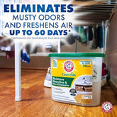 Arm & Hammer Essentials Disposable Moisture Absorber and Odor Eliminator Tub, Fragrance Free, 1 lb., Attracts and Traps Excess Moisture, Ideal Closet Dehumidifier (Pack of 3)