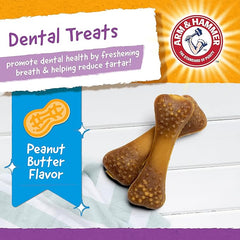 Arm & Hammer for Pets Nubbies Dental Treats Value Size - Baking Soda & Calcium Dog Dental Chews, Helps Scrub Plaque & Tartar While Chewing, Peanut Butter Flavor, 139 Count, 52.8 Oz - 6 Pack
