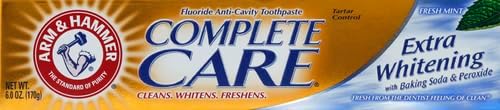 ARM & HAMMER Complete Care Toothpaste, Teeth Whitening Toothpaste, Fluoride, Whole Mouth Protection, Fresh Mint Flavor, 6.0 oz (Pack of 1)