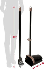 Arm & Hammer Dog Pooper Scooper Swivel Bin & Rake, Poop Scoop for Dogs, Black (2 Heavy Duty Scented Waste Bags Included)