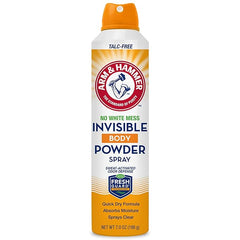 Arm & Hammer Invisible Body Powder Spray, Clear Talc-Free Body Odor & Sweat Control for Men & Women, Spray Body Powder for Women and Men, Arm and Hammer Body Spray Powder, 7 Oz (1 Pack)