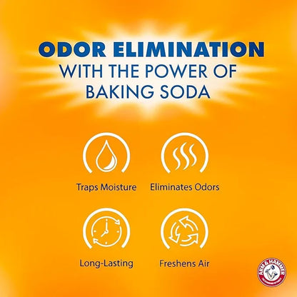 Arm & Hammer Clean Burst Moisture Absorber and Odor Eliminator Tubs, 14 oz, 3 Pack, Attract and Trap Excess Moisture, Eliminate Musty Odors, Convenient and Effective, White