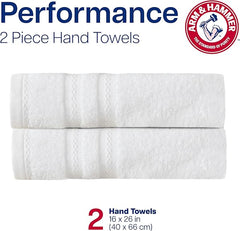 Arm & Hammer Performance Hand Towels, 2 Piece, Grey