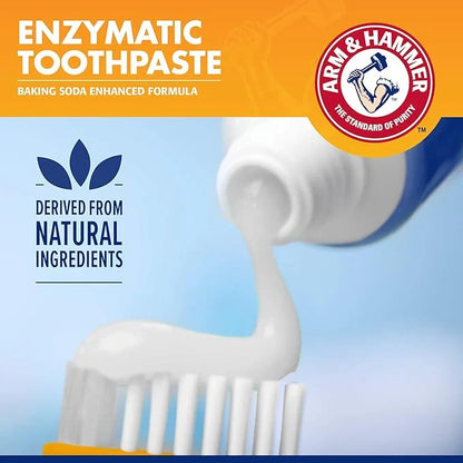 Arm & Hammer for Pets Tartar Control Enzymatic Toothpaste for Dogs Reduces Plaque & Tartar Buildup Safe for Puppies Beef Flavor, 2.5 Ounces Dog Toothpaste (Pack of 72)