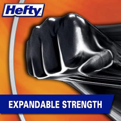 Hefty Ultra Strong Multipurpose Trash Bags, Black Large Flexible Bags with Drawstring, White Pine Breeze Scent, 30 Gallon Bags, 25 CT Bags Per Pack (Pack of 8)