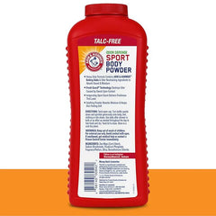 Arm & Hammer Sport Body Powder, Powder for Men and Women, Fresh Feeling, Talc Free, Aluminum Free Odor Defense with Baking Soda (3 Pack)