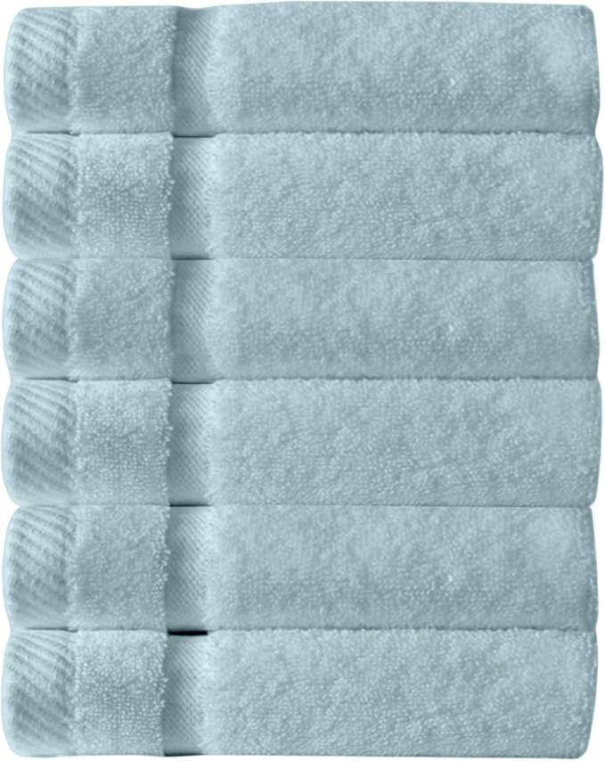 Arm & Hammer Super Soft Washcloths, 6 Piece, Light Blue
