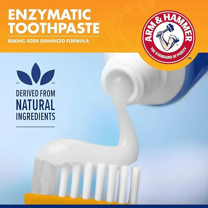 Arm & Hammer for Pets Tartar Control Dog Dental Care Kit, Dog Toothpaste Kit with Toothbrush and Finger Brush for Oral Hygiene and Fresh Breath Care, Banana Mint Flavor, 2.5 oz, 3-Piece Kit