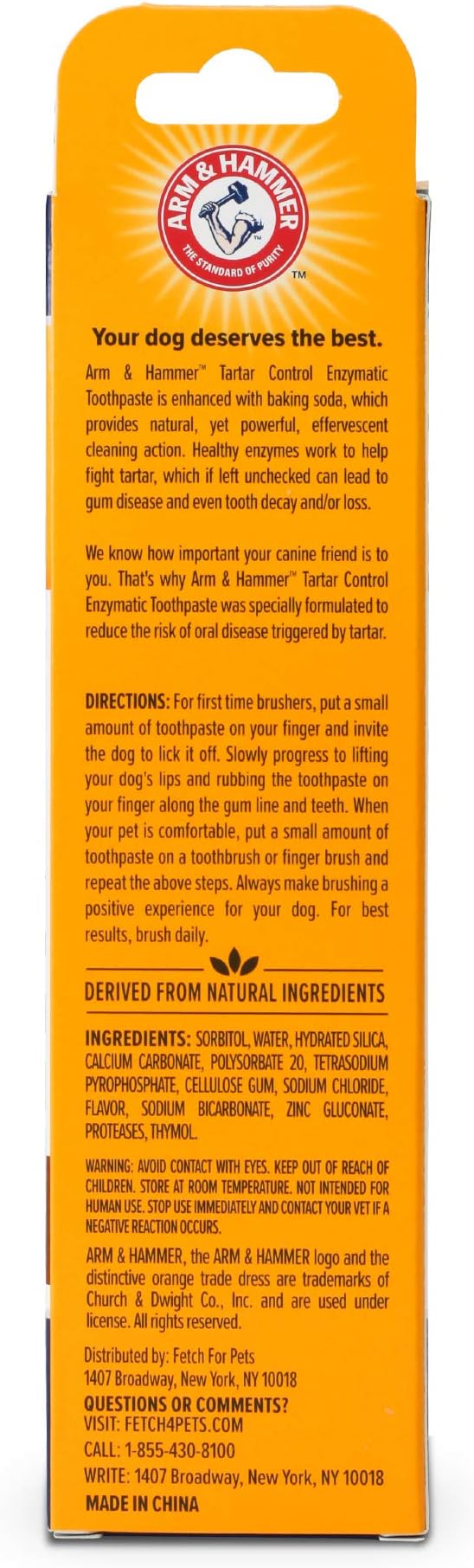 Arm & Hammer for Pets Tartar Control Enzymatic Toothpaste for Dogs Reduces Plaque & Tartar Buildup Safe for Puppies Beef Flavor, 2.5 Ounces Dog Toothpaste (Pack of 72)