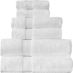 Arm & Hammer Quick Dry Bath Towel Set, 6 Piece, White
