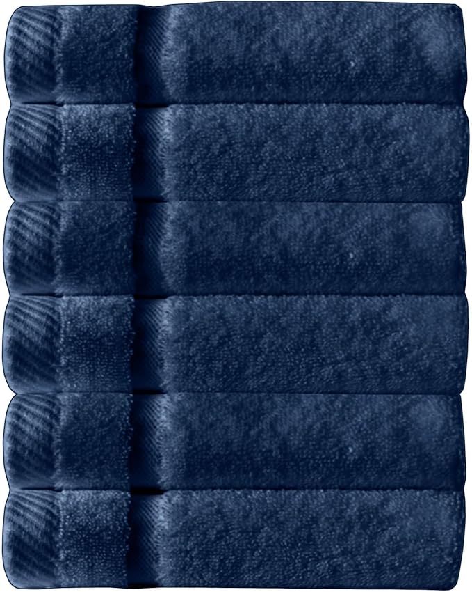 Arm & Hammer Super Soft Washcloths, 6 Piece, Dark Blue
