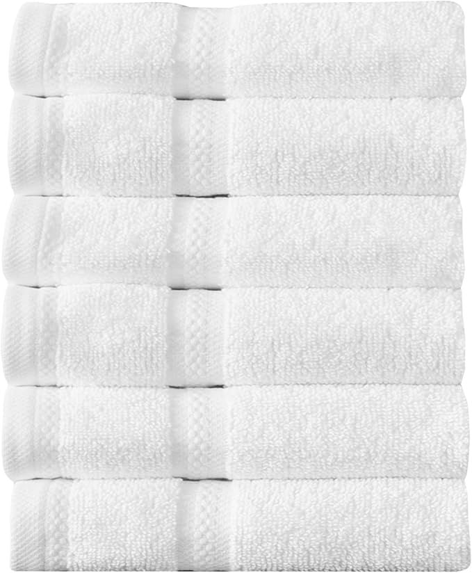 Arm & Hammer Performance Towel Washcloth Set, 6 Piece, White