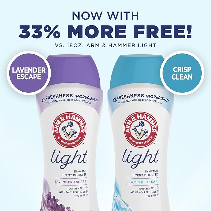 Arm & Hammer Clean & Simple in-wash Scent Booster Crisp Clean 24oz(Pack of 4)