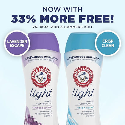 Arm & Hammer Clean & Simple in-wash Scent Booster Crisp Clean 24oz(Pack of 4)