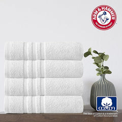 Arm & Hammer Performance Bath Towels, 4 Piece, Dark Blue