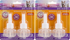 Arm & Hammer For Pets Scents Plug-in Scented Oil Refills in Lavender Fields, 4-Pack | Home Deodorizer For Pet Smells | Room Deodorizer for Homes with Pets, 0.67 Fl Oz x 2