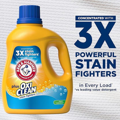 ARM & HAMMER Plus OxiClean Clean Meadow, 77 Loads Liquid Laundry Detergent, 100.5 fl oz