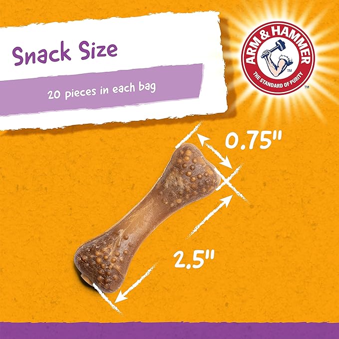 Arm & Hammer for Pets Super Treadz Gorilla Dental Chew Toy for Dogs - Dog Dental Toys Reduce Plaque & Tartar Buildup Without Brushing - Safe for Dogs up to 35 Lbs (Pack of 12)