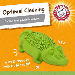 Arm & Hammer Super Treadz Gator & Gorilla Chew Toy for Dogs - Best Dental Dog Chew Toy - Reduces Plaque & Tartar Buildup Without Brushing - Safe for Dogs up to 35 Lbs