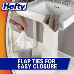 Hefty Small Garbage Bags,Flap Tie,Lavender & Sweet Vanilla Scent,4 Gallon,26 Count (Pack of 12)