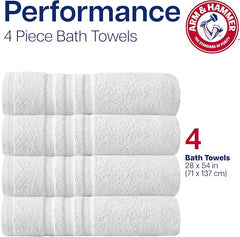 Arm & Hammer Performance Bath Towels, 4 Piece, Grey