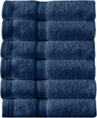 Arm & Hammer Performance Towel Washcloth Set, 6 Piece, Dark Blue