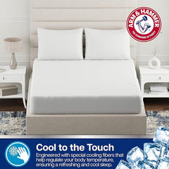 Arm & Hammer Cooling Comfort Fitted Mattress Protector, Twin