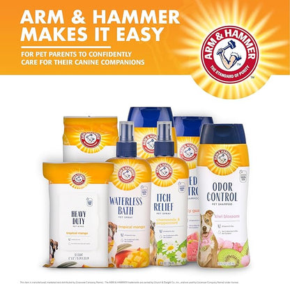 Arm & Hammer Deodorizing Dog Shampoo with Baking Soda for Odor Control, Tearless Moisturizing Formula for Sensitive Skin, Fresh Kiwi Blossom Scent, Safe for Dogs and Puppies, 20 Fl Oz - 2 Pack