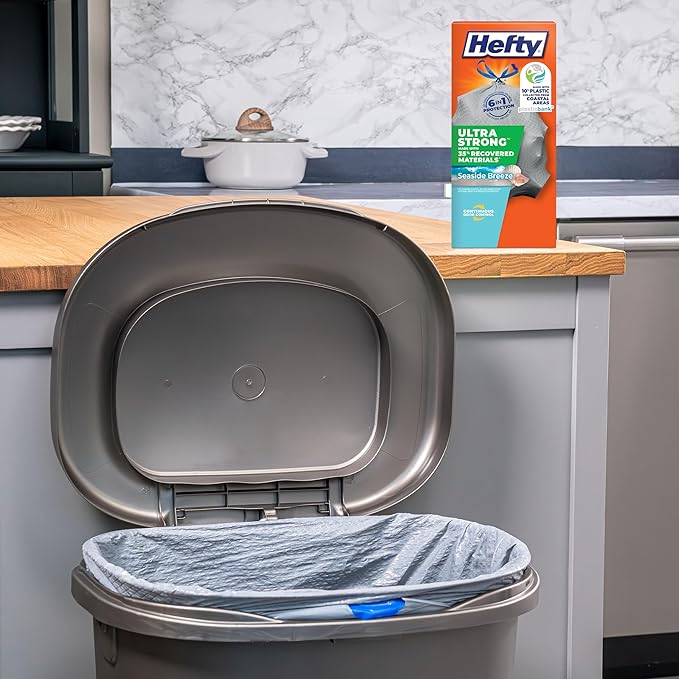 Hefty Ultra Strong Trash Bags | Kitchen | 13 Gallon | 80 Bags, Pack of 3