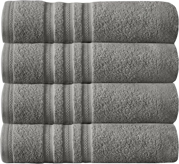 Arm & Hammer Performance Bath Towels, 4 Piece, Grey
