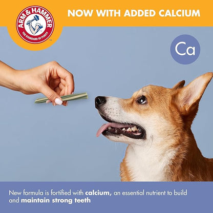 Arm & Hammer for Pets Smoothies Dental Treats for Dogs with Baking Soda and Calcium, Treat Chews Help Fight Bad Breath, Plaque & Tartar without Brushing, Mint Flavor, 8 Pcs (Packaging may vary)